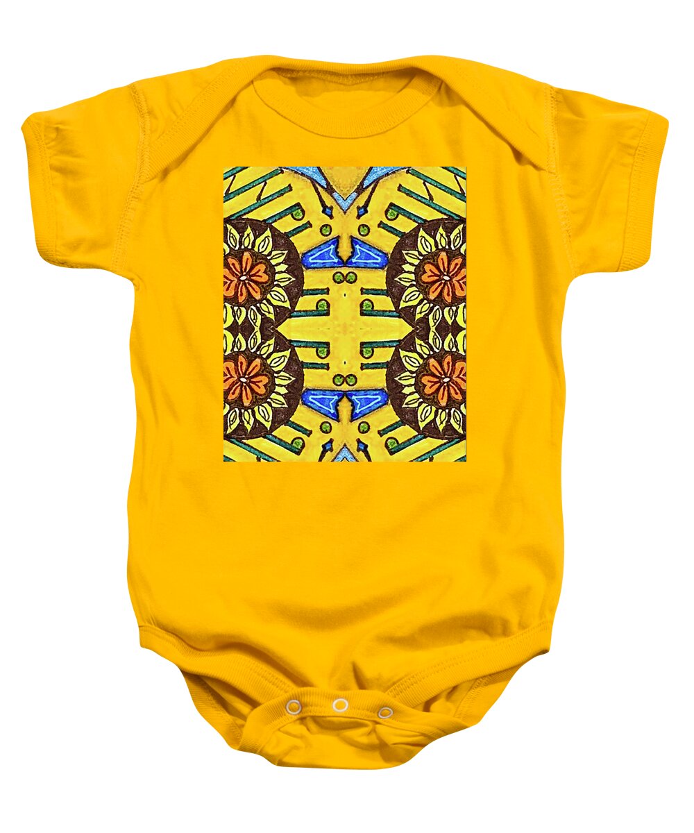 Flower Doodle Drawing II - Baby Onesie