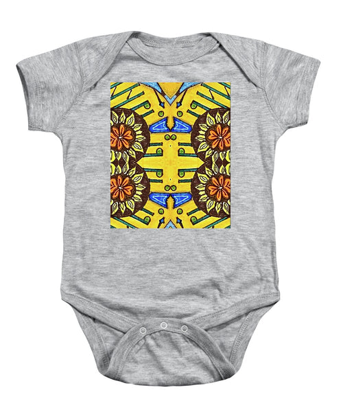 Flower Doodle Drawing II - Baby Onesie