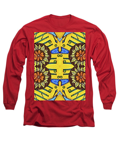 Flower Doodle Drawing II - Long Sleeve T-Shirt