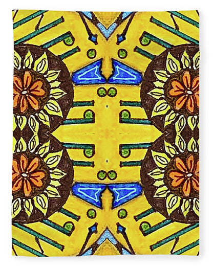 Flower Doodle Drawing II - Blanket