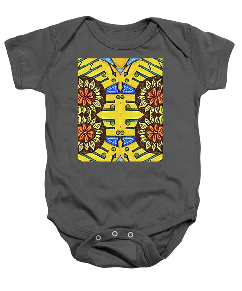 Flower Doodle Drawing II - Baby Onesie