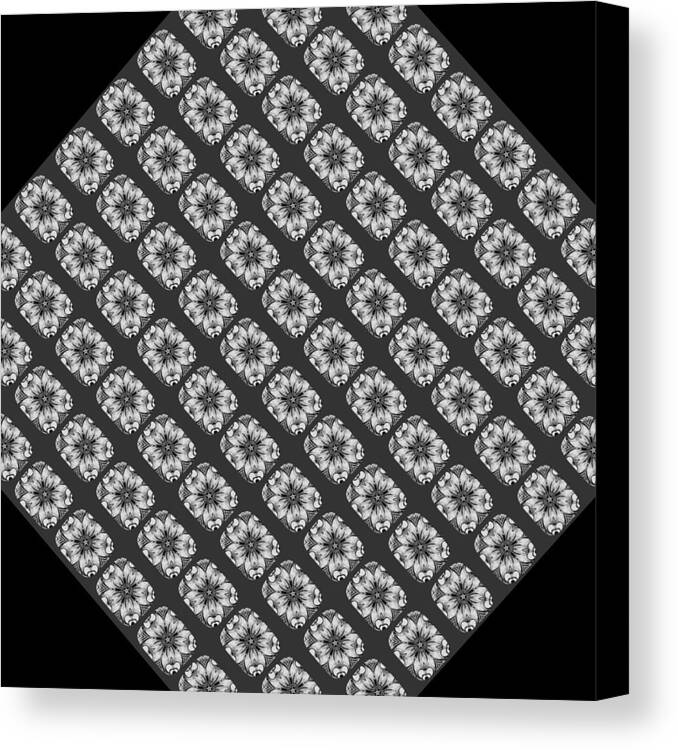 Flower Doodle Pattern I - Canvas Print