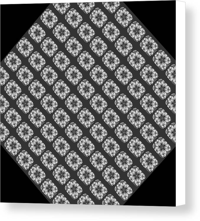 Flower Doodle Pattern I - Canvas Print