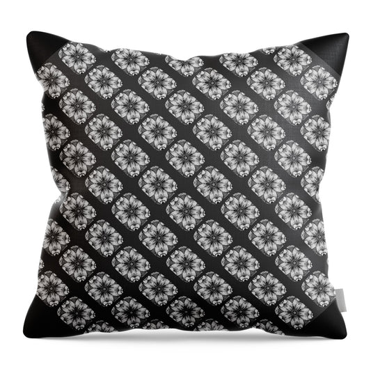 Flower Doodle Pattern I - Throw Pillow