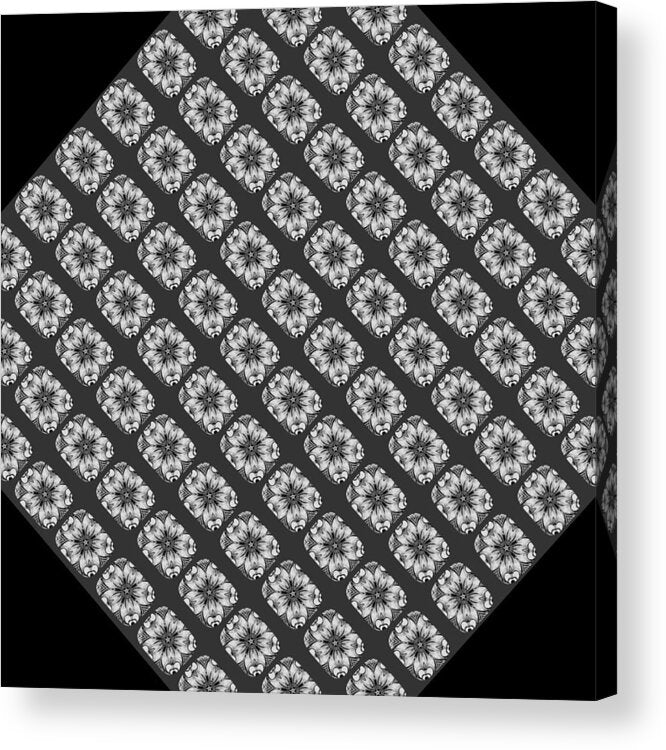 Flower Doodle Pattern I - Acrylic Print