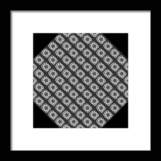 Flower Doodle Pattern I - Framed Print