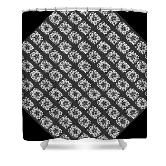 Flower Doodle Pattern I - Shower Curtain