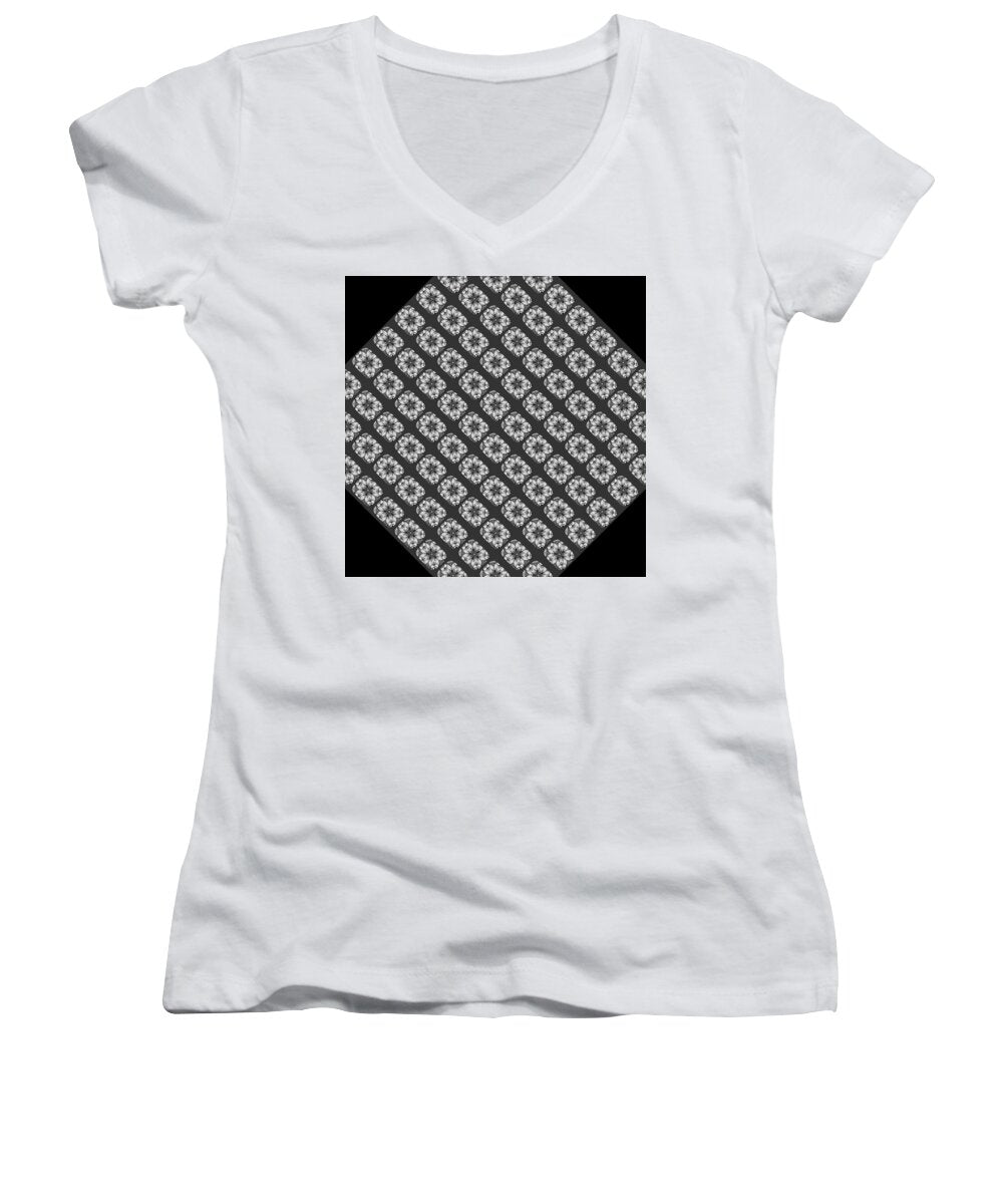 Flower Doodle Pattern I - Women's V-Neck