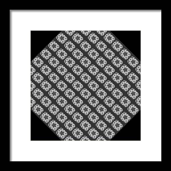 Flower Doodle Pattern I - Framed Print