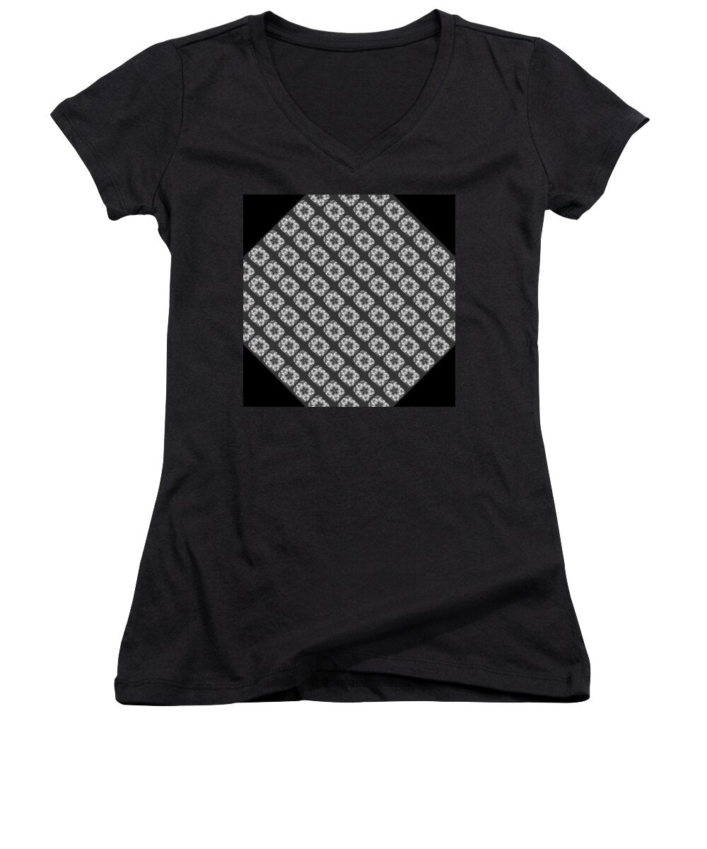 Flower Doodle Pattern I - Women's V-Neck