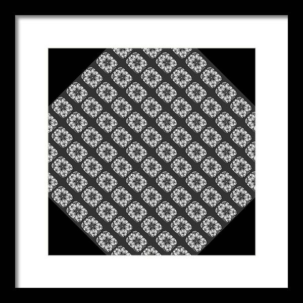 Flower Doodle Pattern I - Framed Print