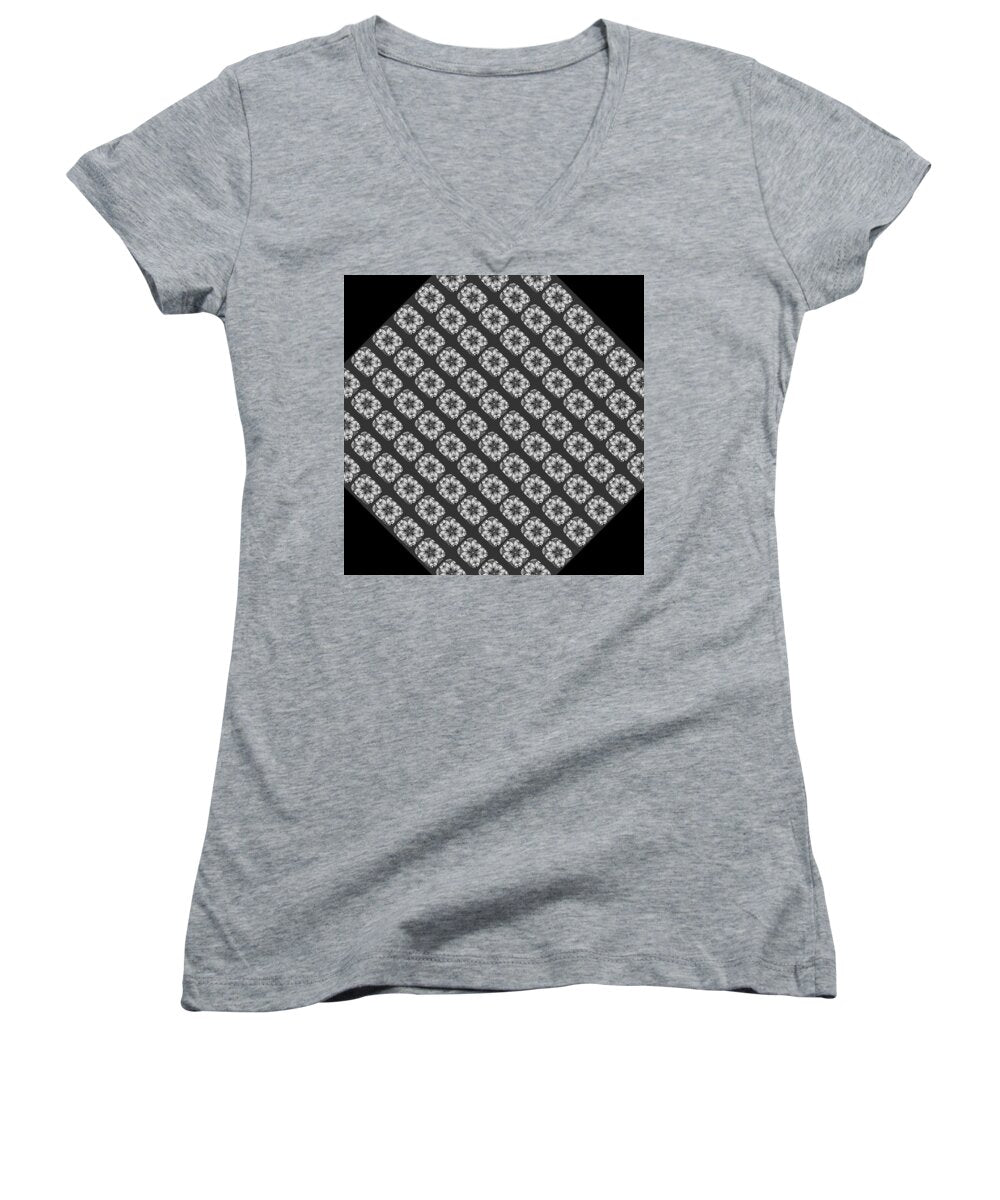 Flower Doodle Pattern I - Women's V-Neck