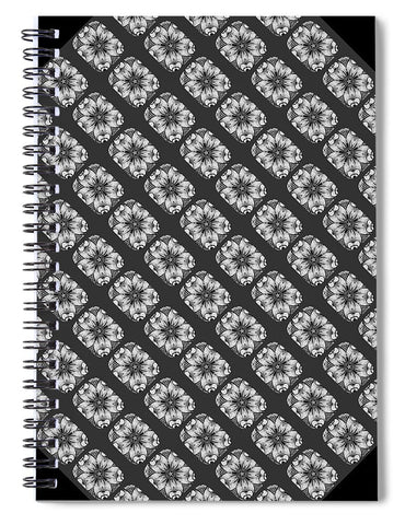 Flower Doodle Pattern I - Spiral Notebook