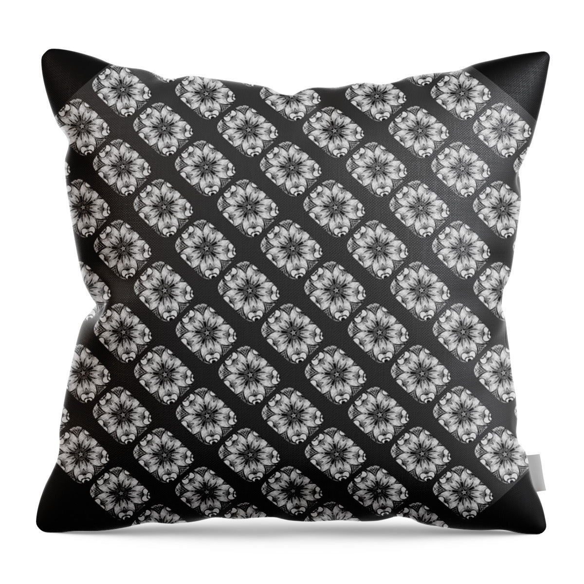 Flower Doodle Pattern I - Throw Pillow