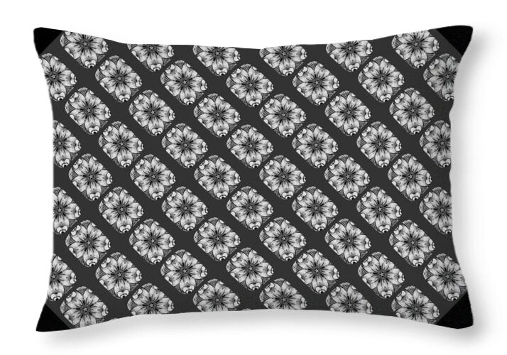 Flower Doodle Pattern I - Throw Pillow