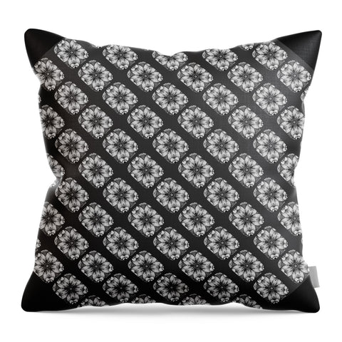 Flower Doodle Pattern I - Throw Pillow