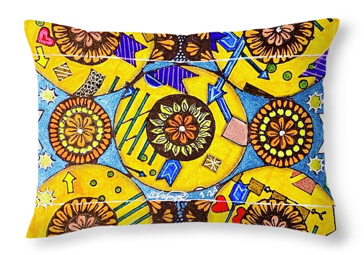 Flower Doodle  - Throw Pillow
