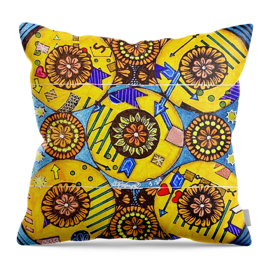 Flower Doodle  - Throw Pillow