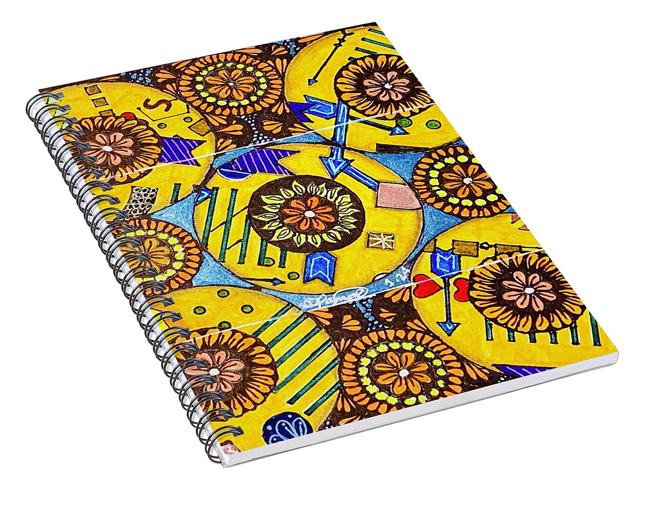 Flower Doodle  - Spiral Notebook