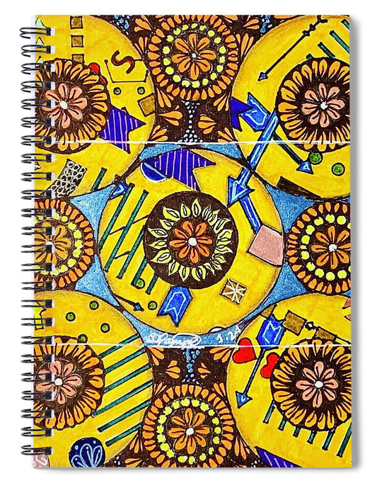 Flower Doodle  - Spiral Notebook