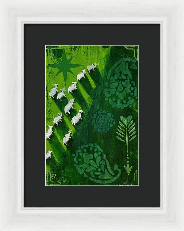 Goats in a Field - Framed Print