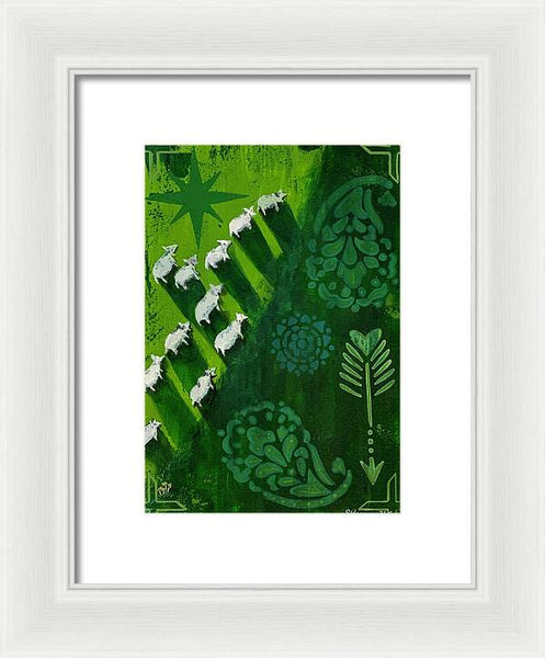 Goats in a Field - Framed Print