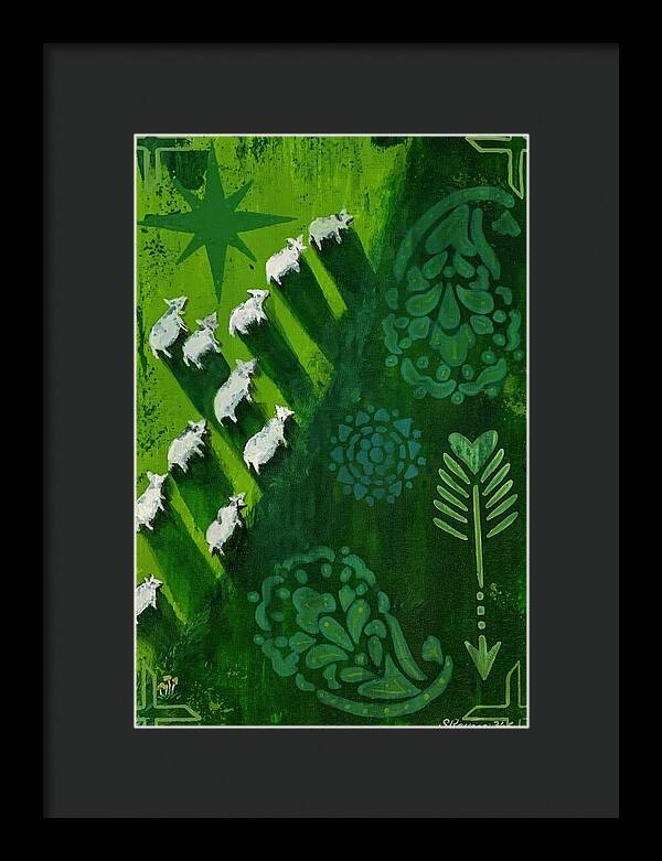 Goats in a Field - Framed Print