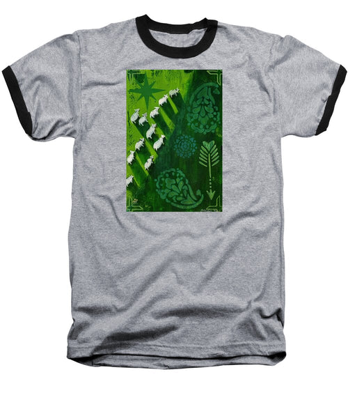 Goats in a Field - Baseball T-Shirt