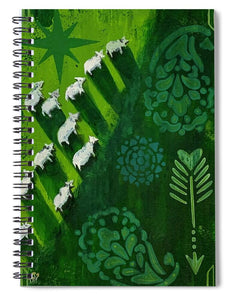 Goats in a Field - Spiral Notebook
