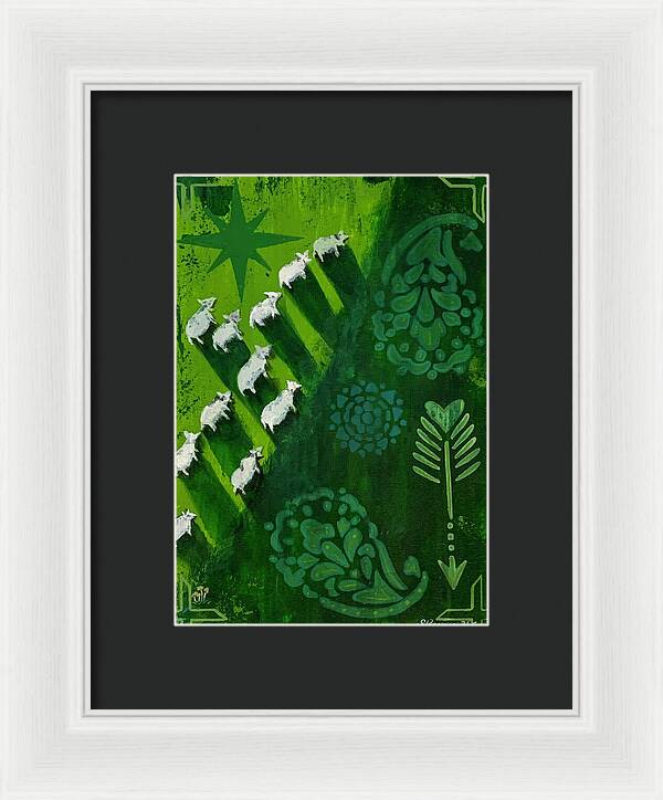 Goats in a Field - Framed Print