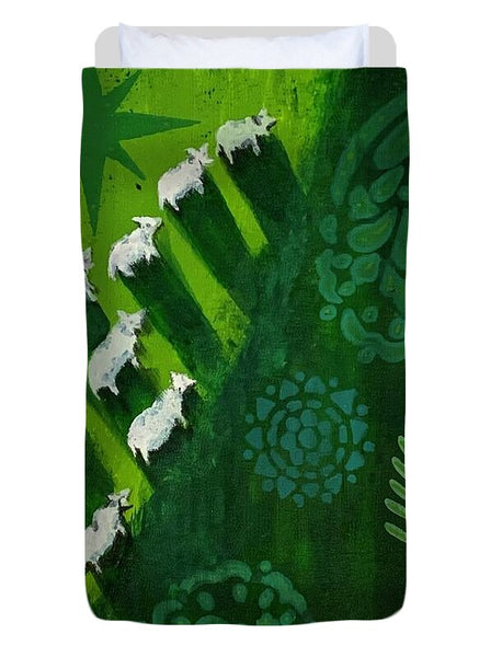 Goats in a Field - Duvet Cover