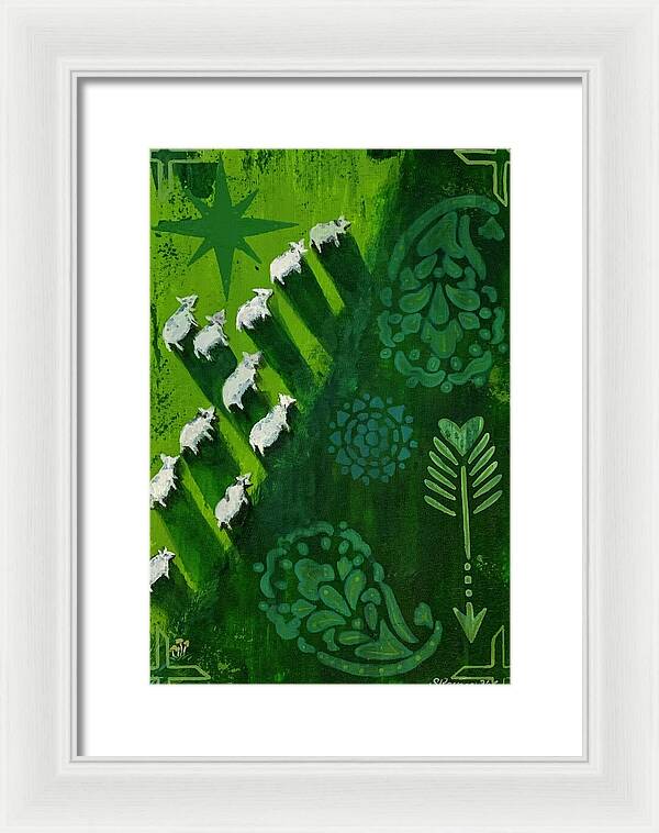 Goats in a Field - Framed Print