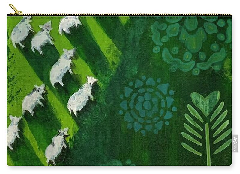 Goats in a Field - Zip Pouch