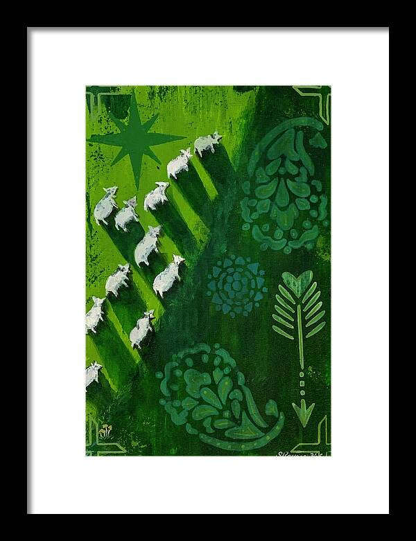 Goats in a Field - Framed Print