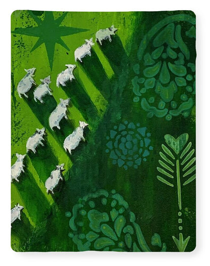 Goats in a Field - Blanket