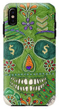 Green Machine Skull Drawing/Doodle - Phone Case