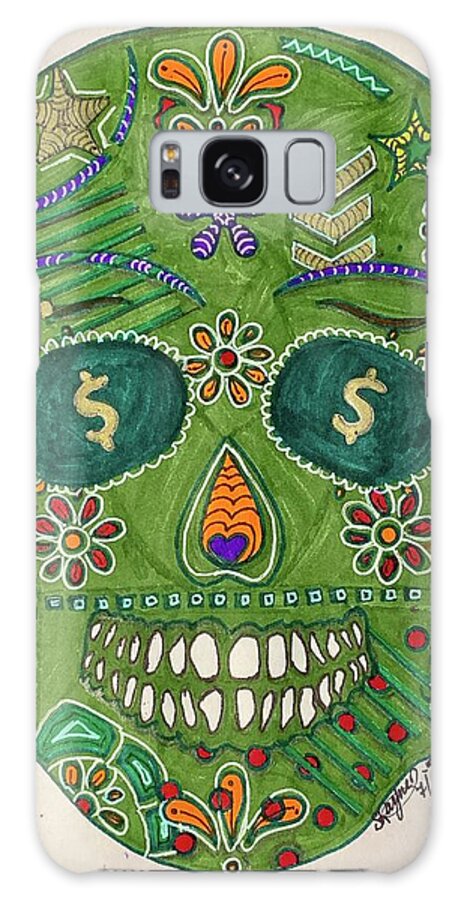 Green Machine Skull Drawing/Doodle - Phone Case