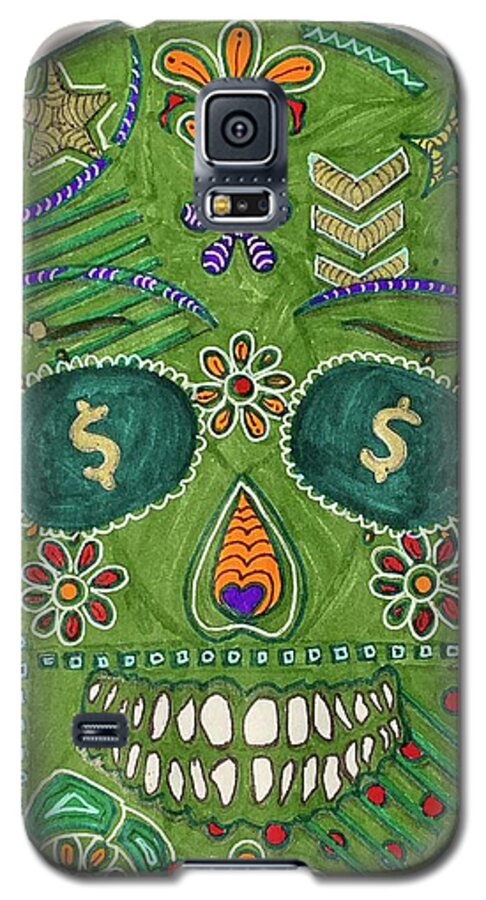 Green Machine Skull Drawing/Doodle - Phone Case