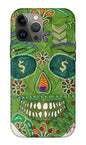 Green Machine Skull Drawing/Doodle - Phone Case