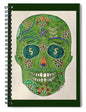 Green Machine Skull Drawing/Doodle - Spiral Notebook