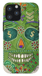 Green Machine Skull Drawing/Doodle - Phone Case