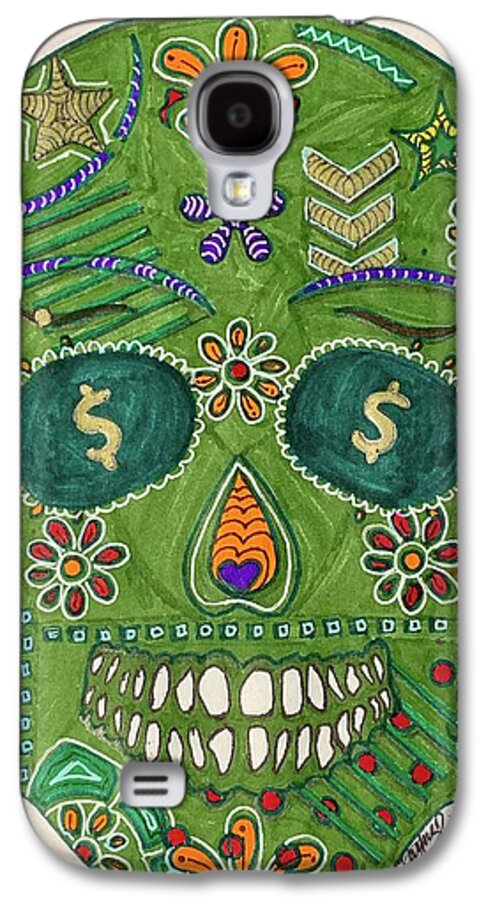 Green Machine Skull Drawing/Doodle - Phone Case