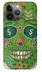 Green Machine Skull Drawing/Doodle - Phone Case