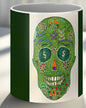 Green Machine Skull Drawing/Doodle - Mug