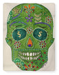 Green Machine Skull Drawing/Doodle - Blanket