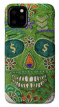 Green Machine Skull Drawing/Doodle - Phone Case