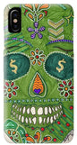 Green Machine Skull Drawing/Doodle - Phone Case