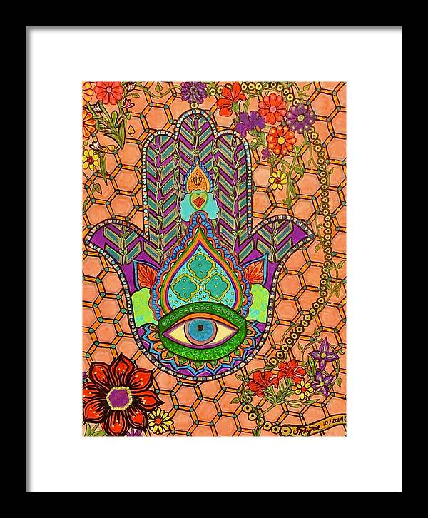 Hamsa Protection - Framed Print