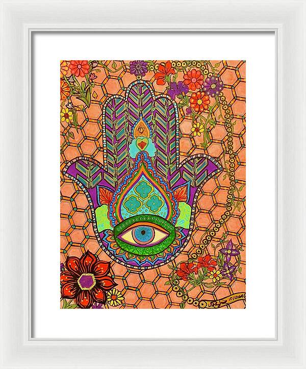 Hamsa Protection - Framed Print