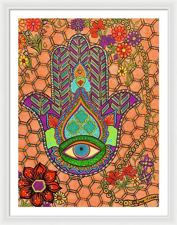 Hamsa Protection - Framed Print